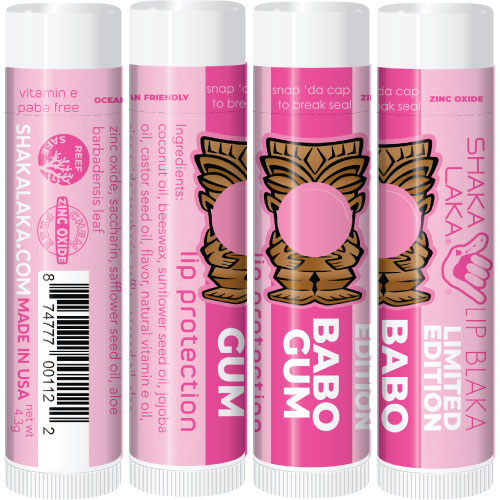 BABO GUM Limited Edition Lip Blaka with Zinc Oxide (4pk)
