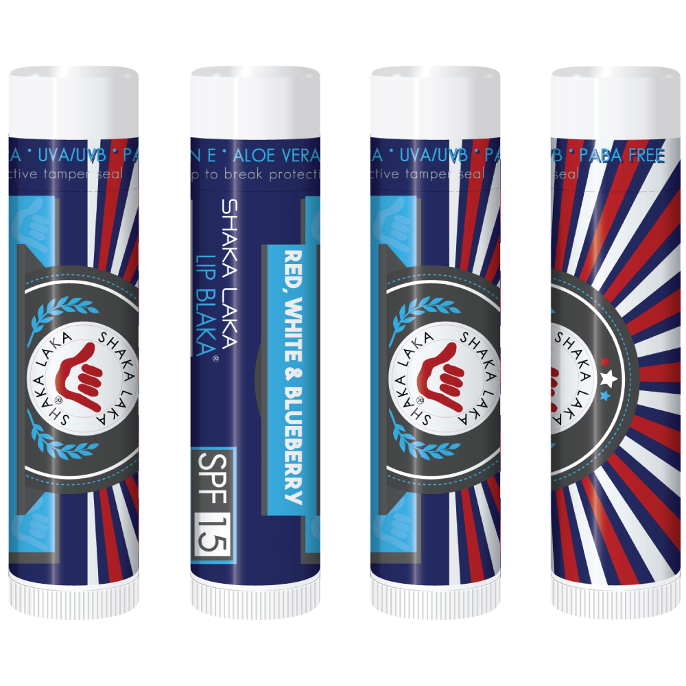 Red, White & Blueberry SPF 15 Lip Blaka (4pk)